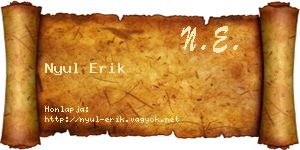 Nyul Erik névjegykártya